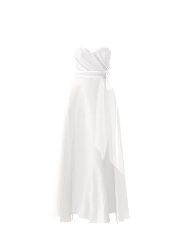 Bodice(Jaycie), Skirt(Cerisa),Belt(Sash), white sold by Amsale