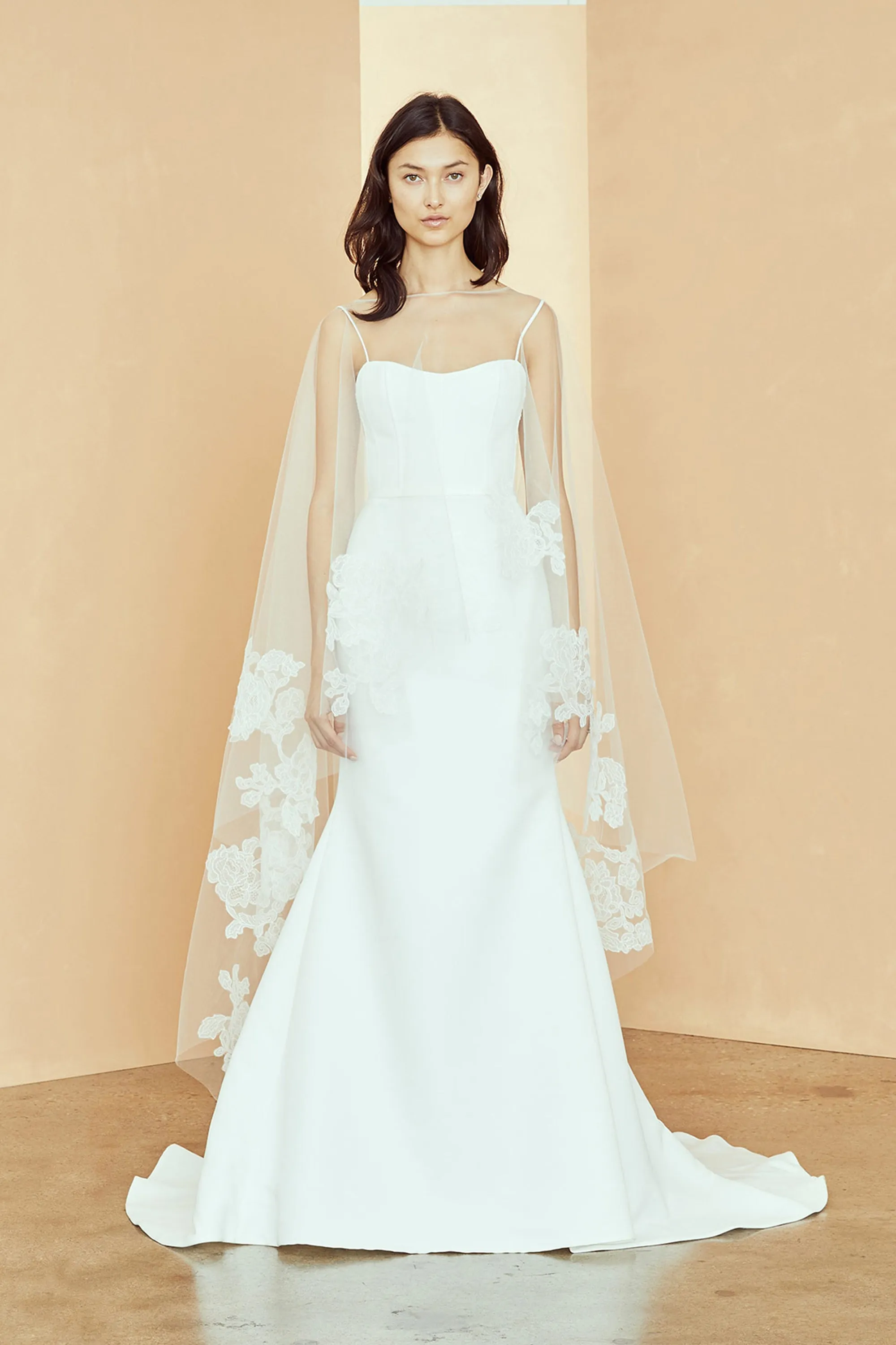 Cape with Cascading Lace sold by Amsale product image thumbnail 2