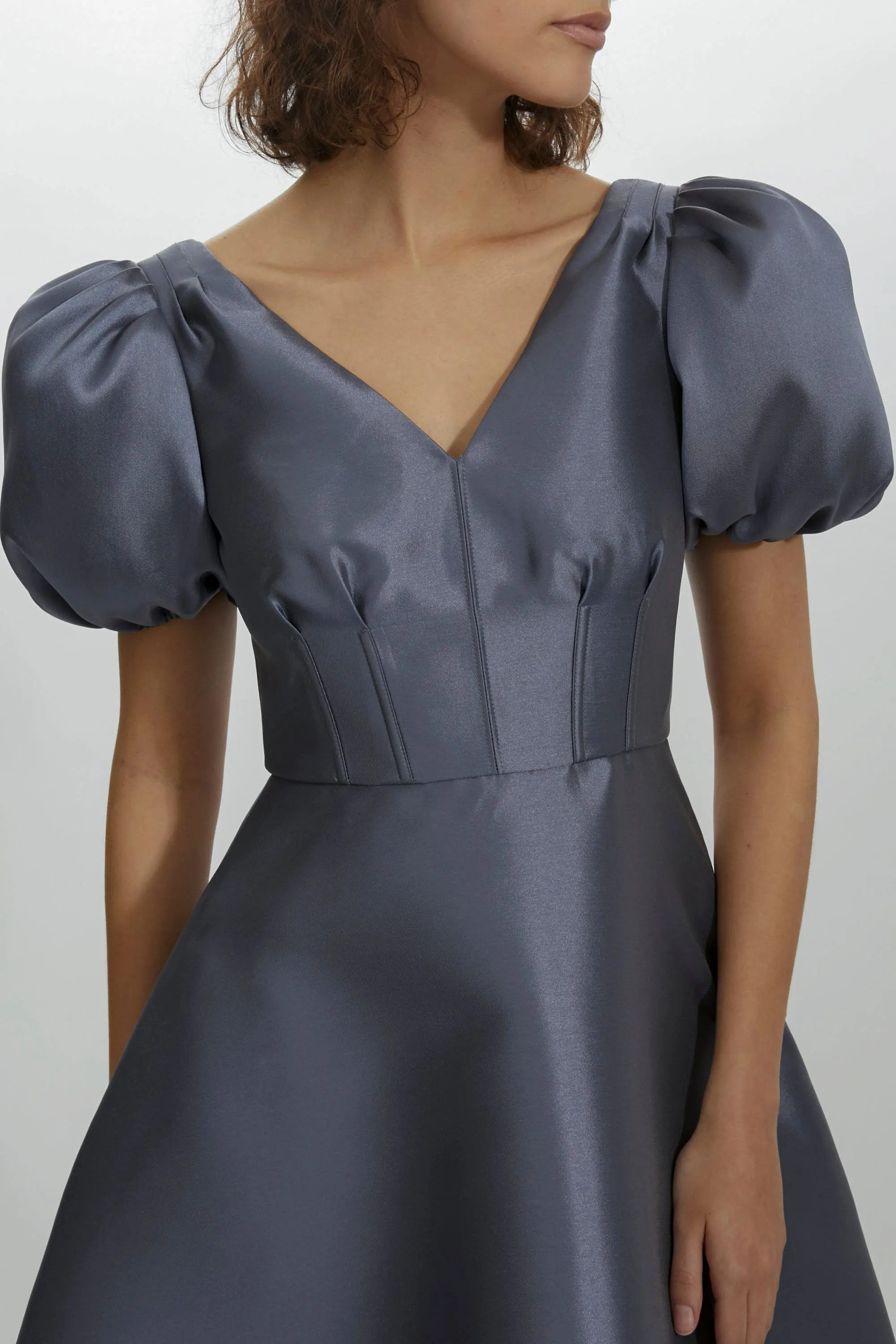 P449M - Balloon Sleeve Dress sold by Amsale