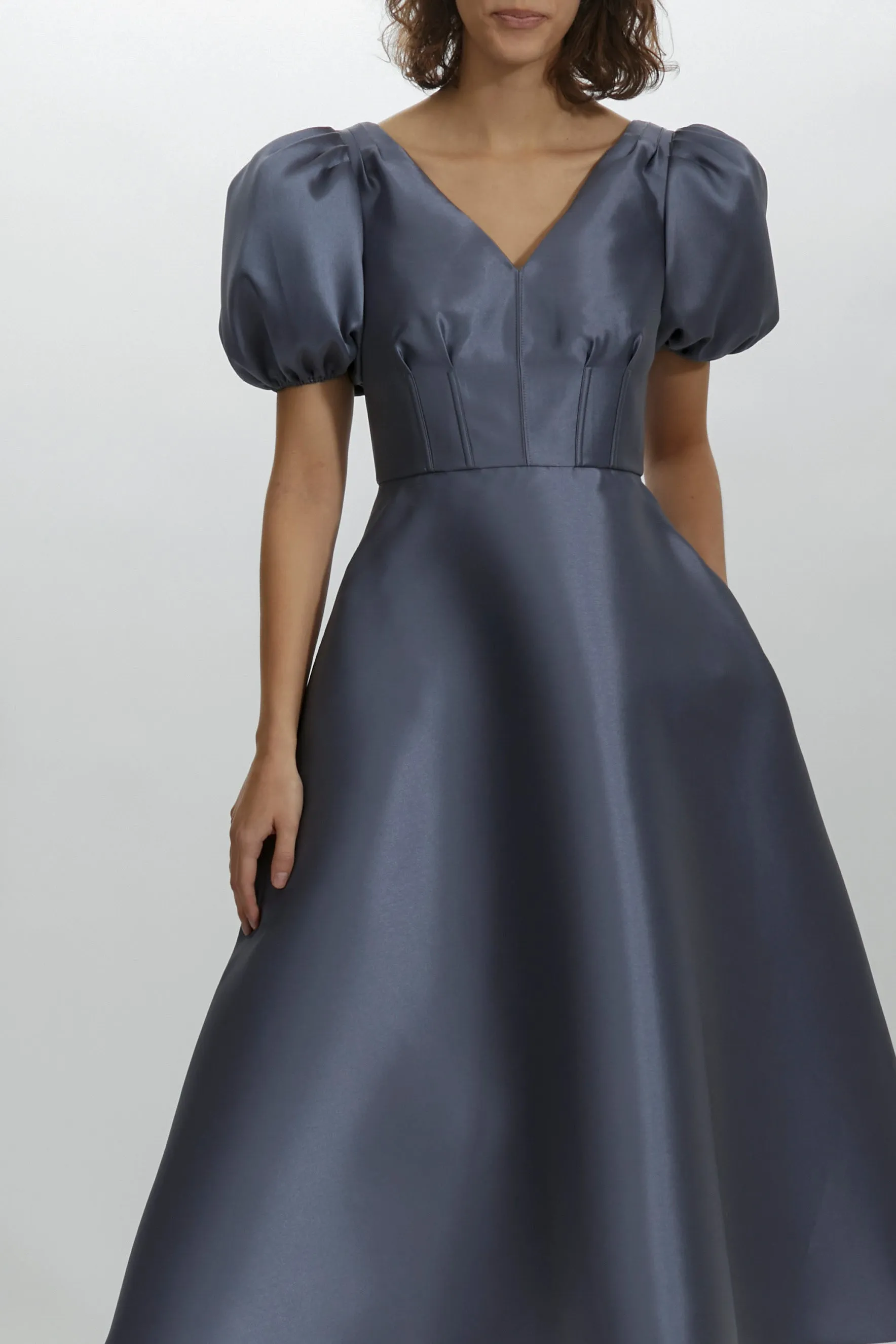 P449M - Balloon Sleeve Dress sold by Amsale product image thumbnail 2