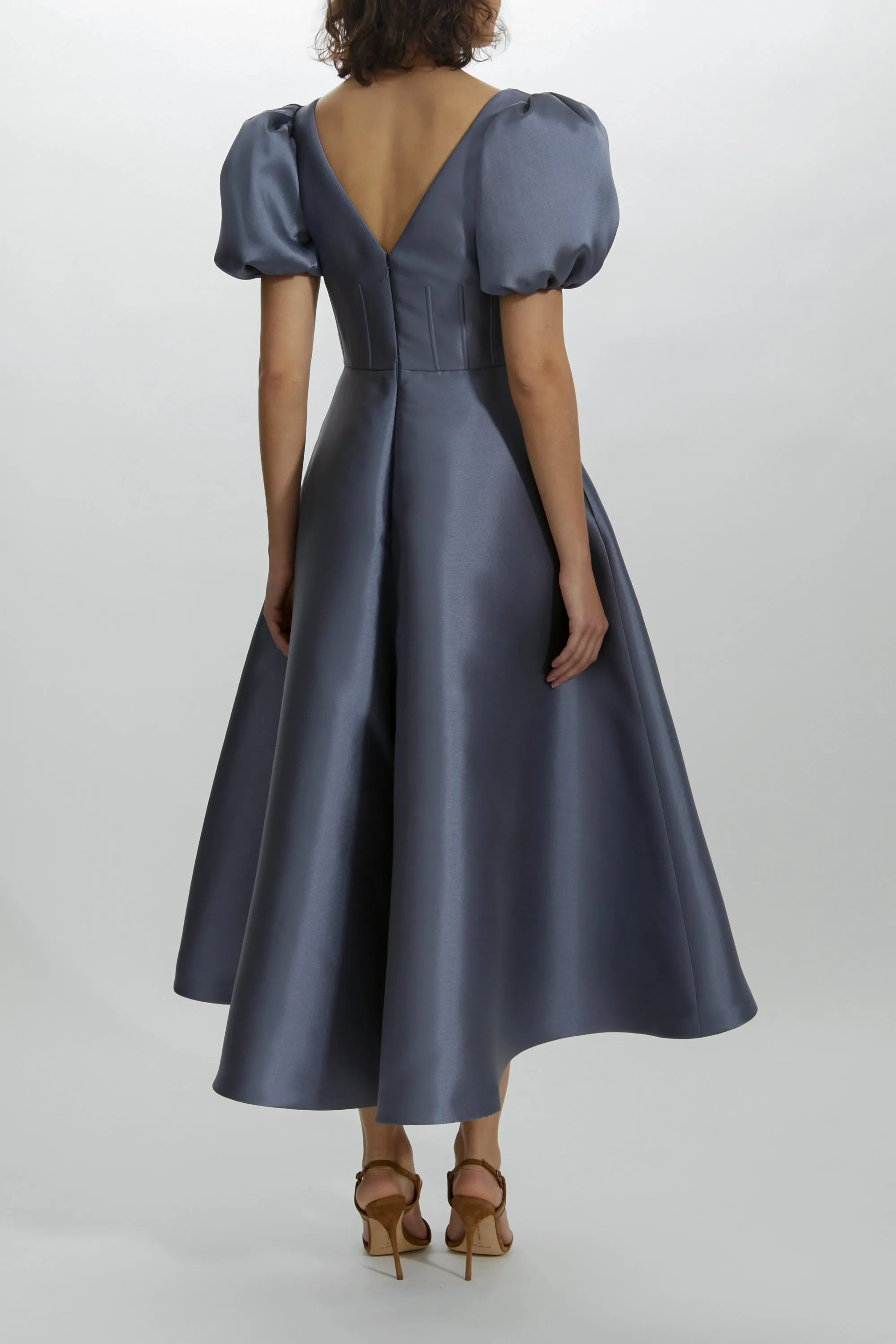 P449M - Balloon Sleeve Dress sold by Amsale product image thumbnail 4