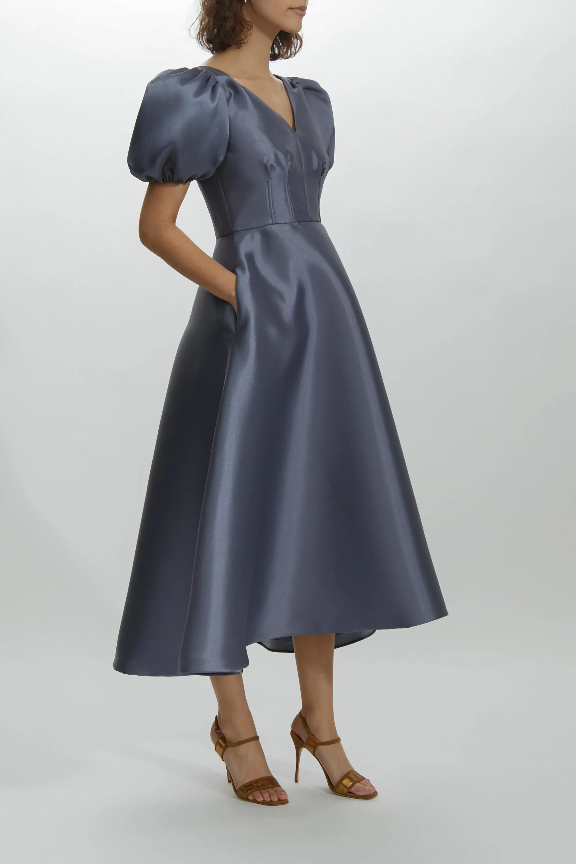 P449M - Balloon Sleeve Dress sold by Amsale product image thumbnail 3