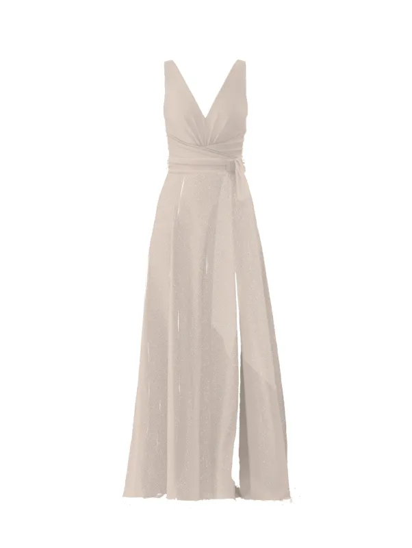 Bodice(Justine), Skirt(Arabella),Belt(Sash), fawn sold by Amsale