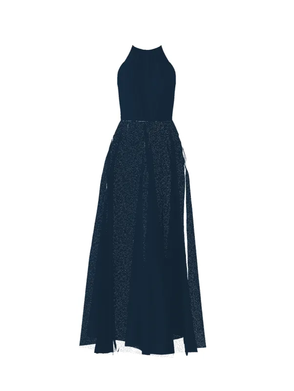 Bodice(Kyra), Skirt(Cerisa), navy sold by Amsale