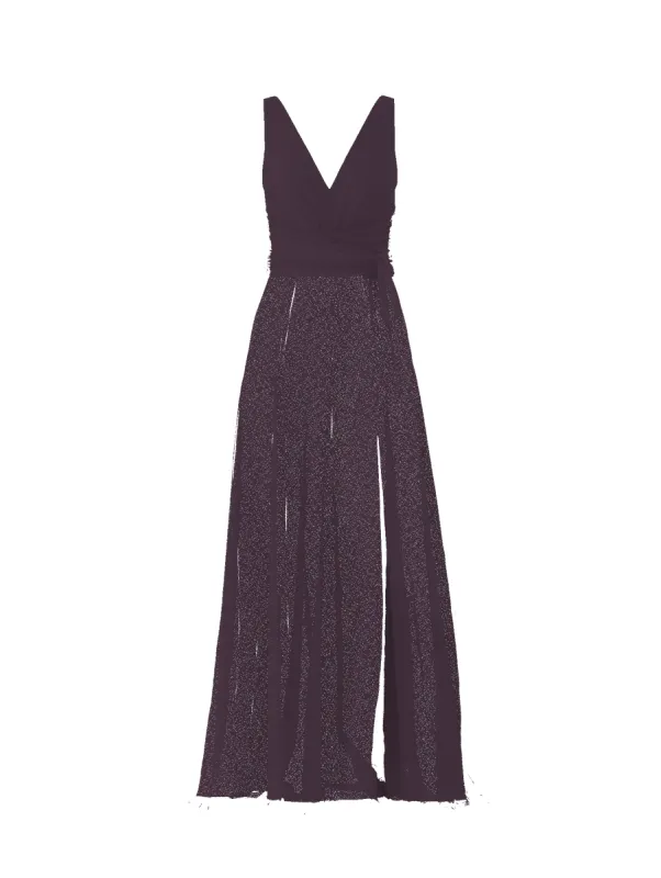 Bodice(Justine), Skirt(Arabella),Belt(Sash), plum sold by Amsale