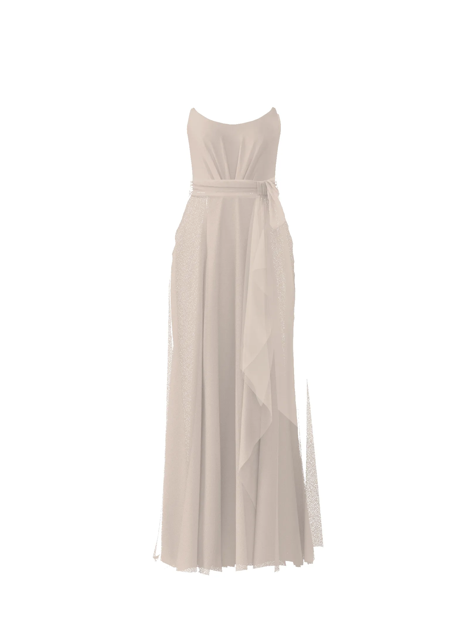 Bodice(Campbell), Skirt(Jaycie),Belt(Sash), fawn sold by Amsale