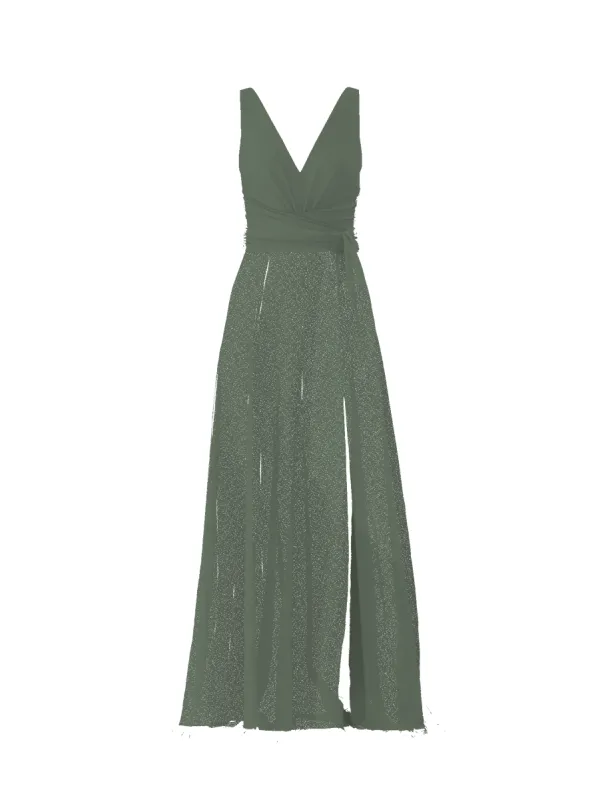 Bodice(Justine), Skirt(Arabella),Belt(Sash), olive sold by Amsale