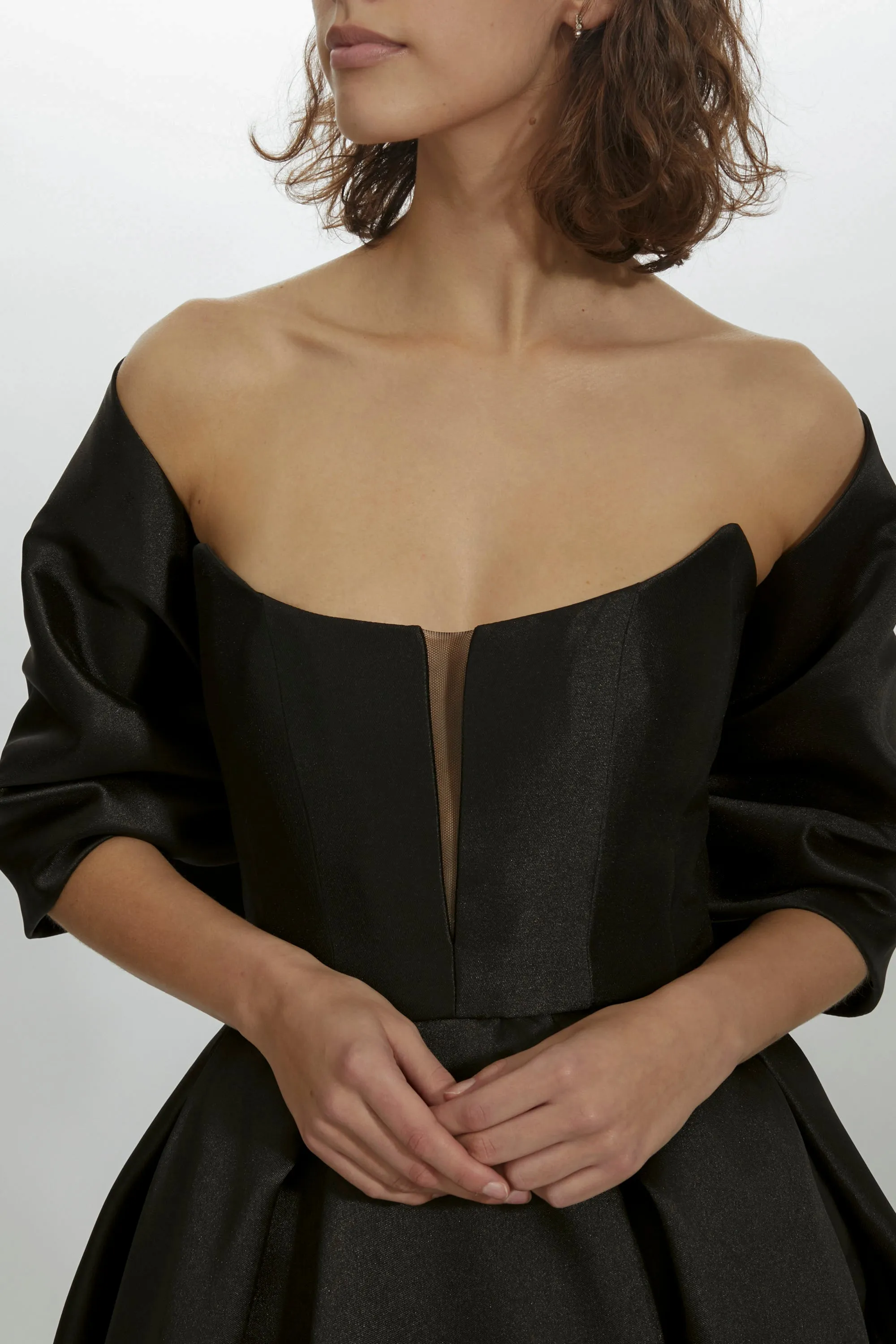 P456M - Deep V High Low Dress sold by Amsale product image thumbnail 5