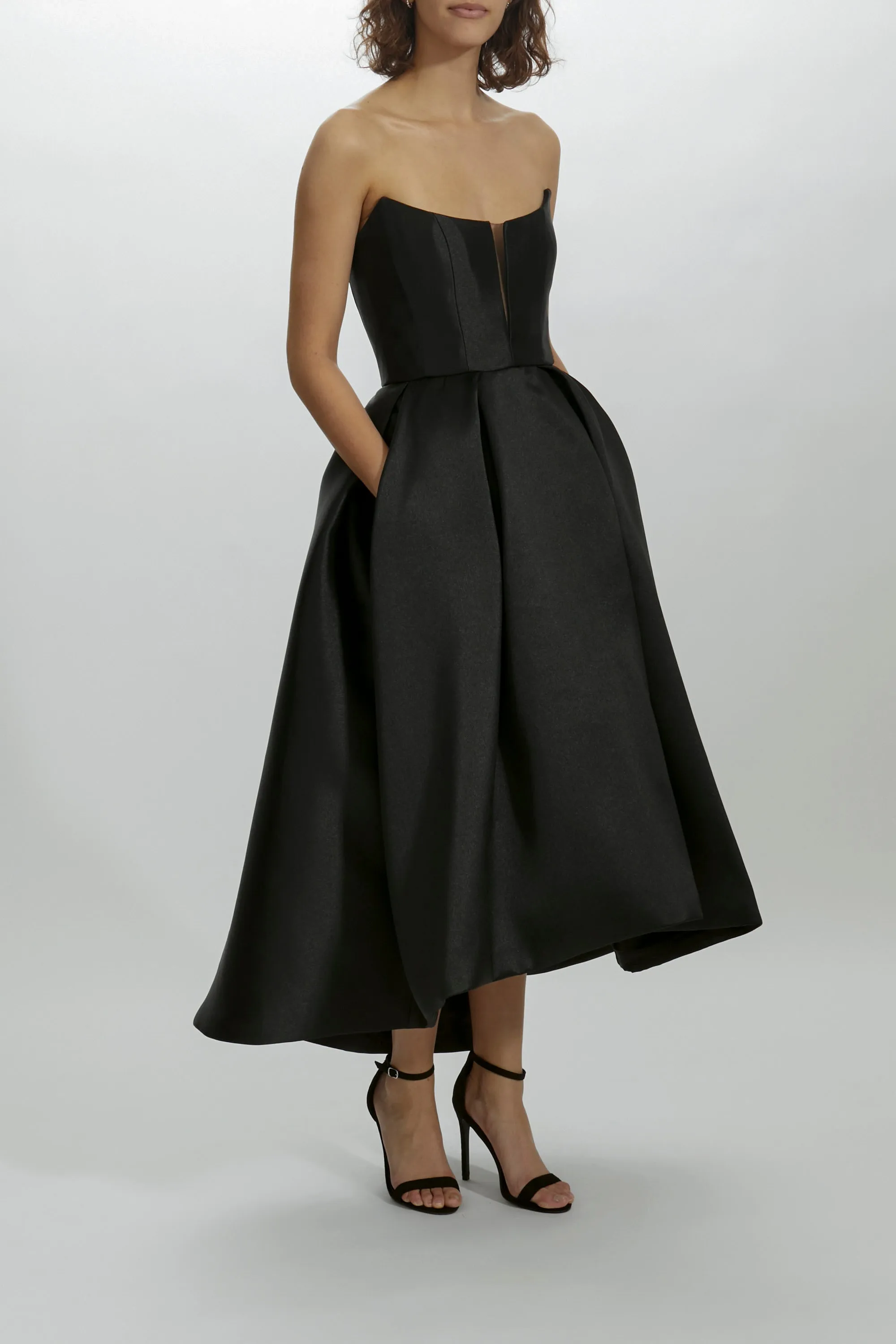 P456M - Deep V High Low Dress sold by Amsale product image thumbnail 3