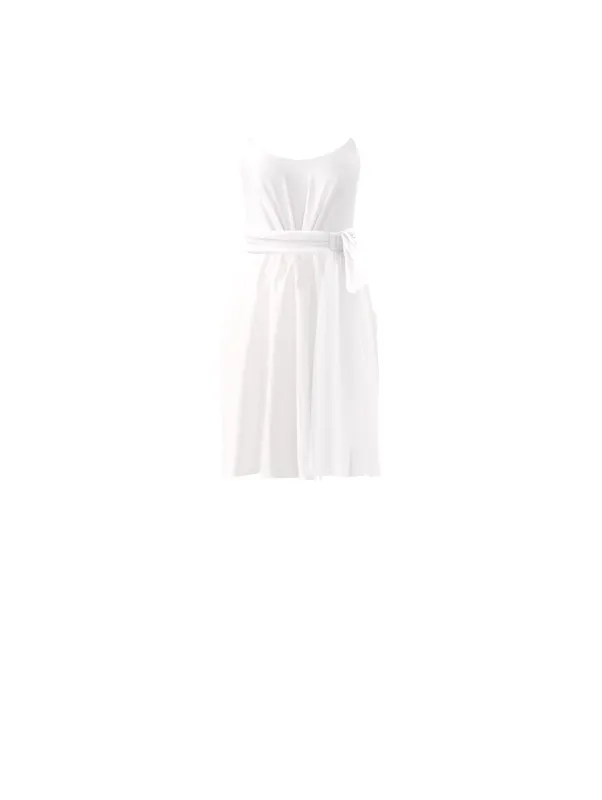 Bodice(Campbell), Skirt(Carla),Belt(Sash), white sold by Amsale