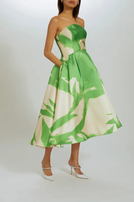 P557 - Printed Tea-length Dress sold by Amsale