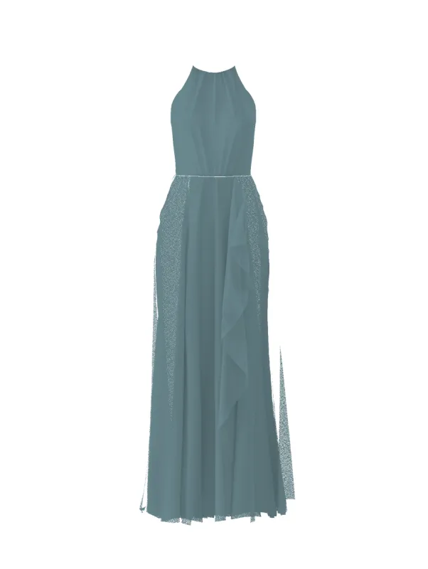 Bodice(Kyra), Skirt(Jaycie), teal sold by Amsale
