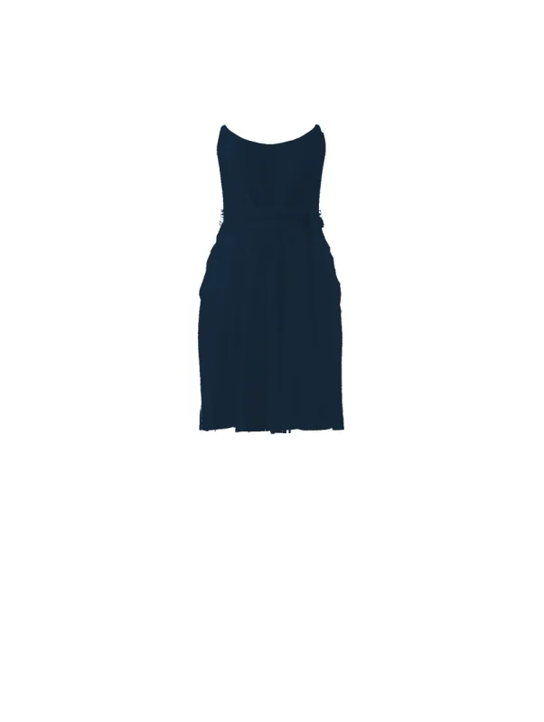 Bodice(Campbell), Skirt(Carla),Belt(Sash), navy sold by Amsale