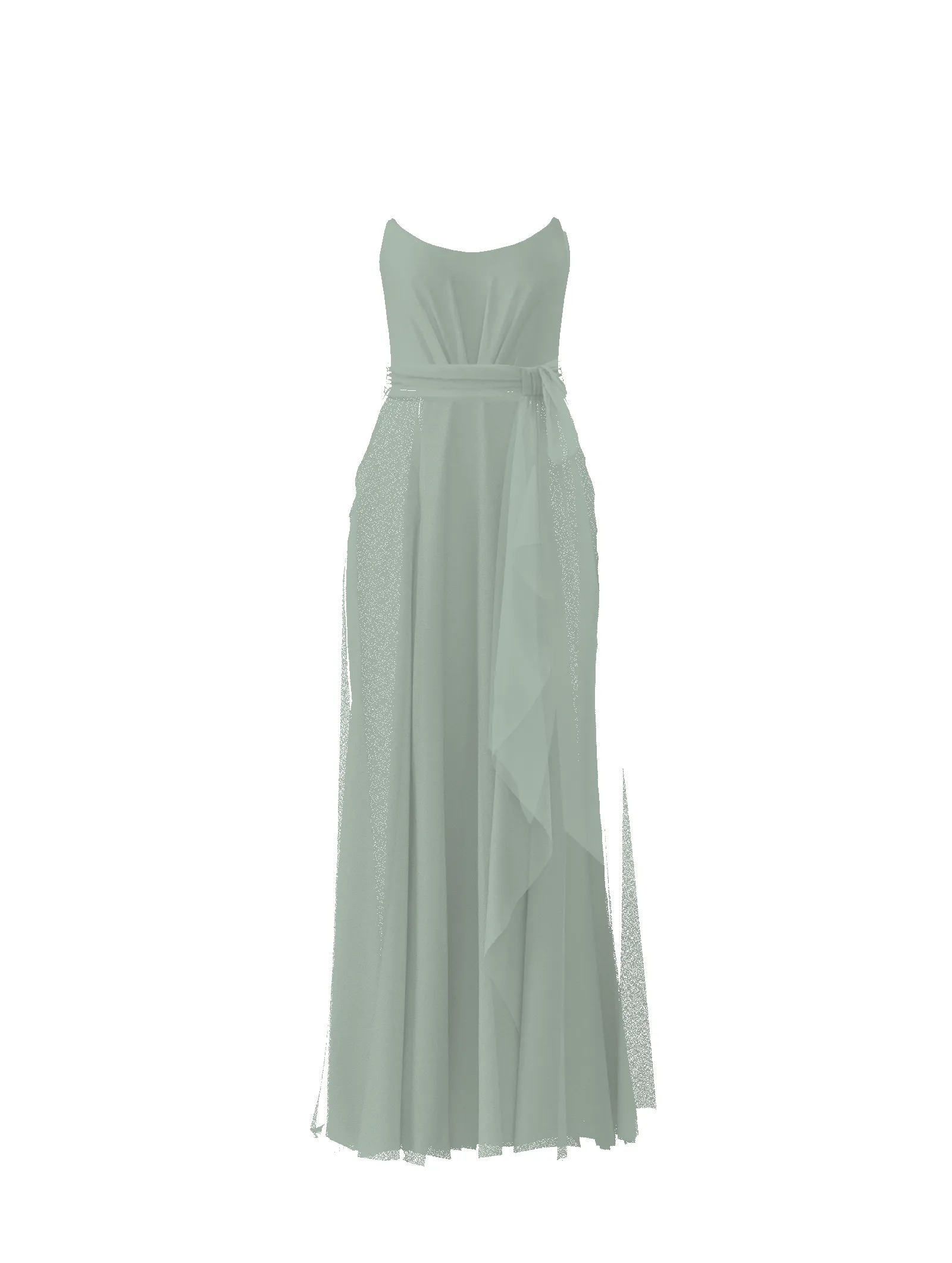 Bodice(Campbell), Skirt(Jaycie),Belt(Sash), sage sold by Amsale