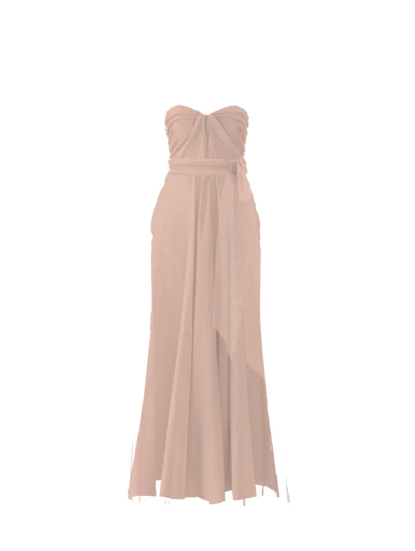 Bodice(Cerisa), Skirt(Justine),Belt(Sash), blush sold by Amsale