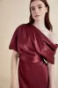 P391S - Draped Bodice Dress - Hunter sold by Amsale
