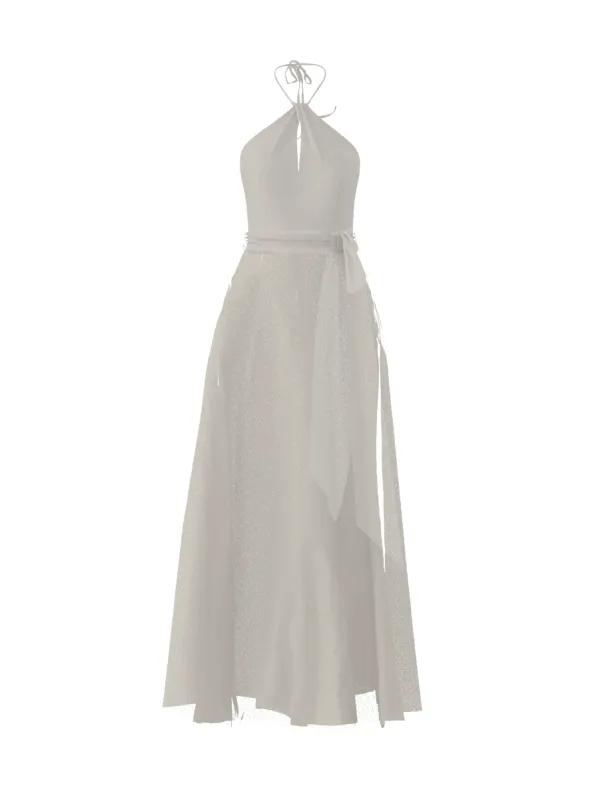 Bodice(Colby), Skirt(Cerisa),Belt(Sash), dove sold by Amsale