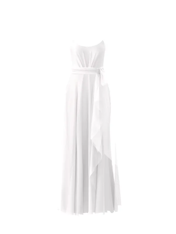 Bodice(Campbell), Skirt(Jaycie),Belt(Sash), white sold by Amsale