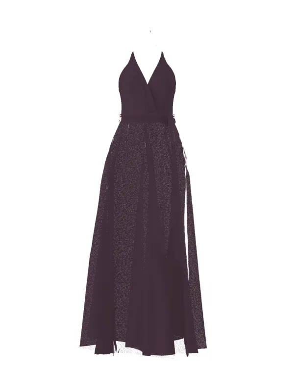 Bodice(Carmelle), Skirt(Cerisa),Belt(Sash), plum sold by Amsale