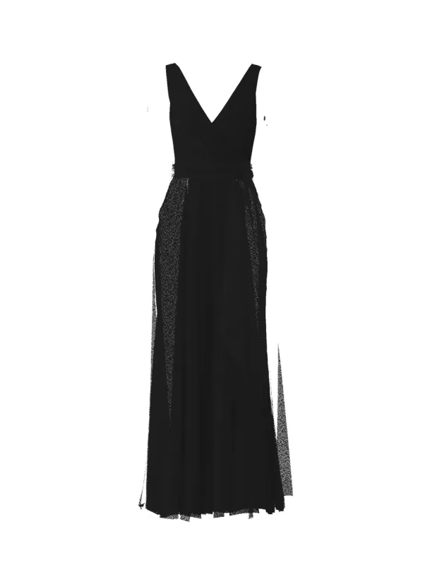 Bodice(Ava), Skirt(Jaycie),Belt(Sash), black sold by Amsale
