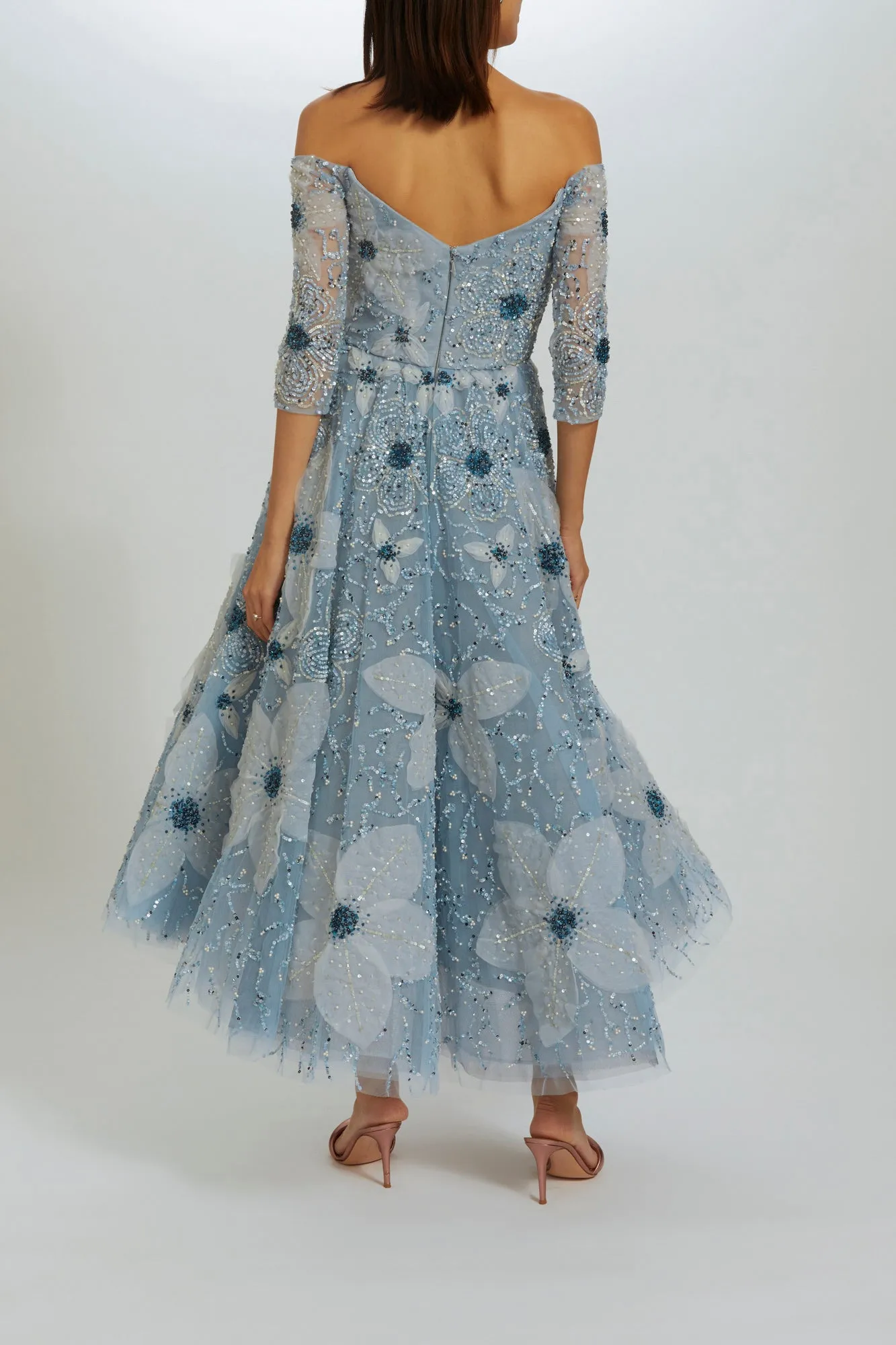 P545 - Hand-beaded Floral Dress sold by Amsale product image thumbnail 4