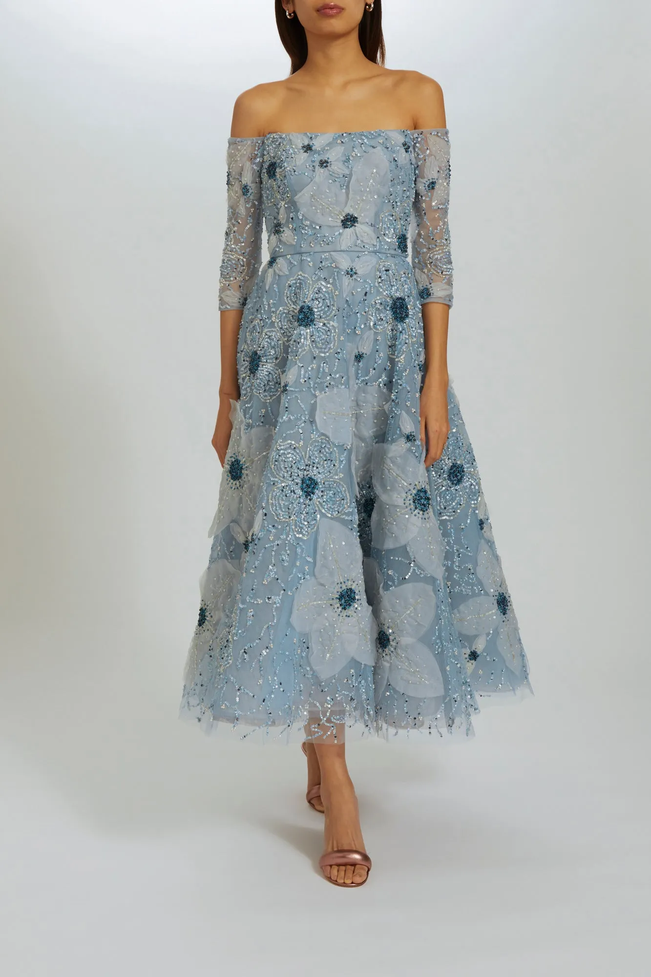 P545 - Hand-beaded Floral Dress sold by Amsale product image thumbnail 5