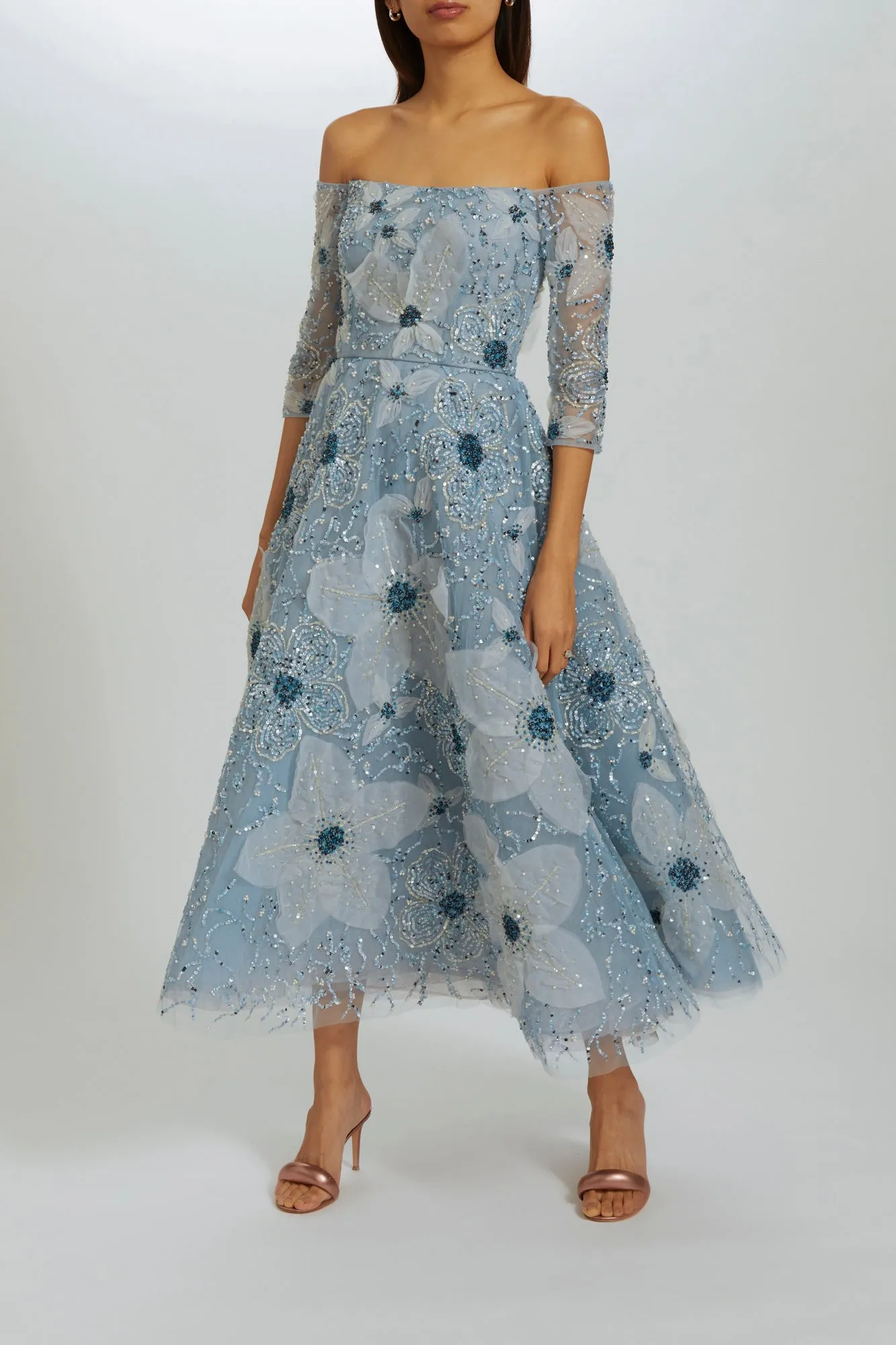 P545 - Hand-beaded Floral Dress sold by Amsale product image thumbnail 2