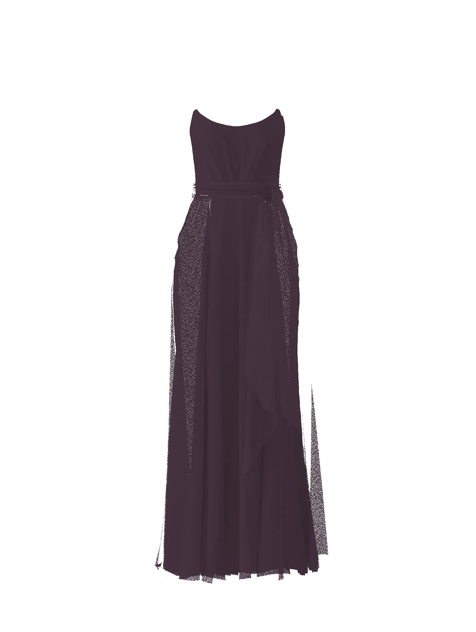 Bodice(Campbell), Skirt(Jaycie),Belt(Sash), plum sold by Amsale