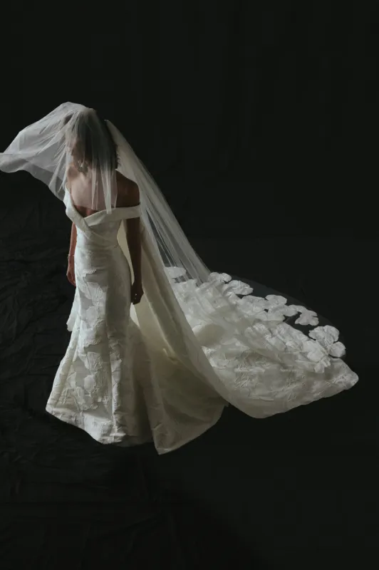 Jacquard Veil sold by Amsale