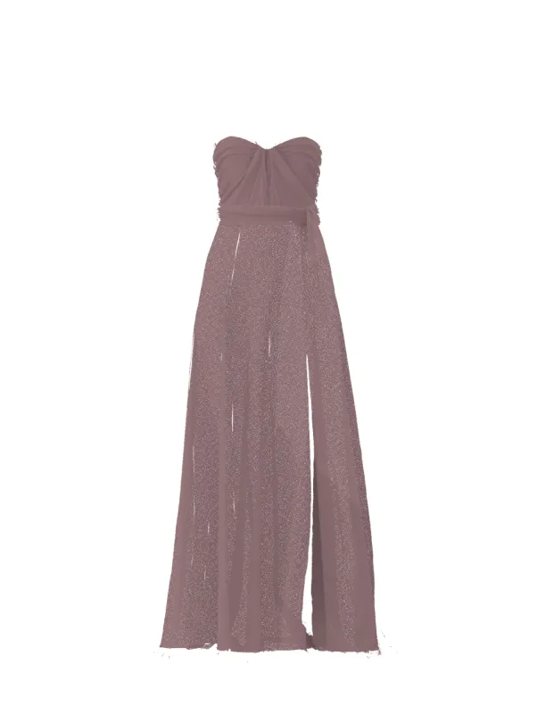 Bodice(Cerisa), Skirt(Arabella),Belt(Sash), mauve sold by Amsale