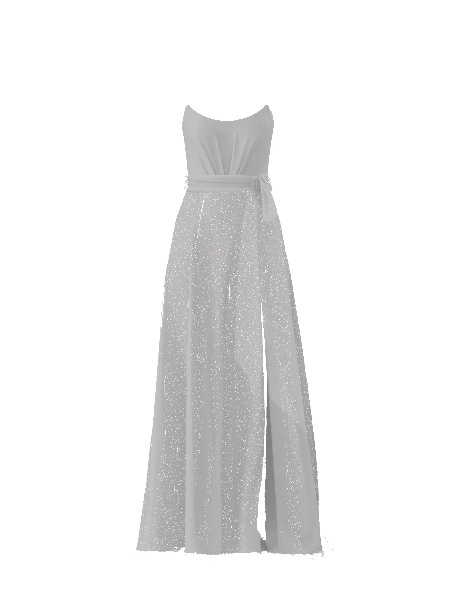 Bodice(Campbell), Skirt(Arabella),Belt(Sash), platinum sold by Amsale