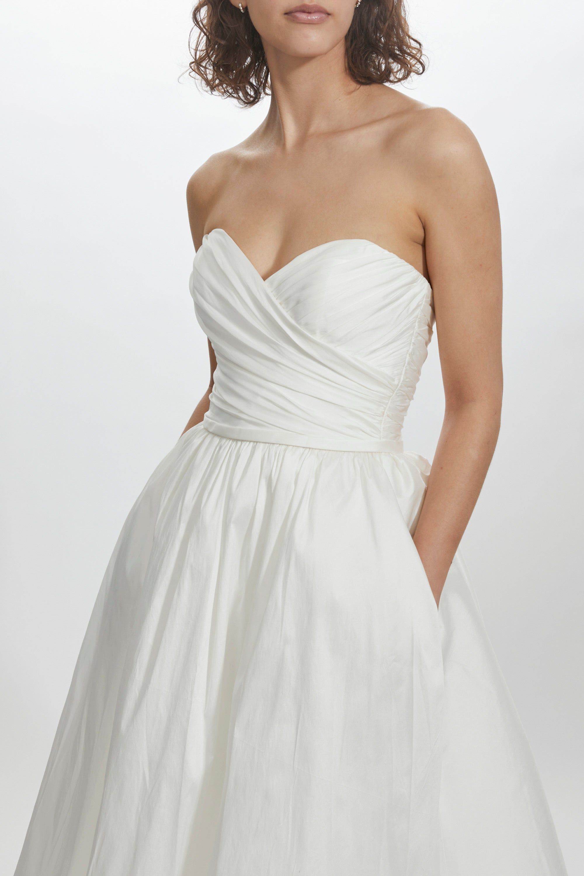 LW211 - Taffeta Strapless Dress sold by Amsale