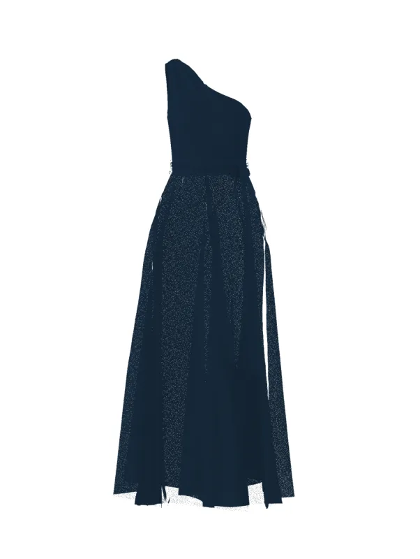 Bodice(Laurie), Skirt(Cerisa),Belt(Sash), navy sold by Amsale