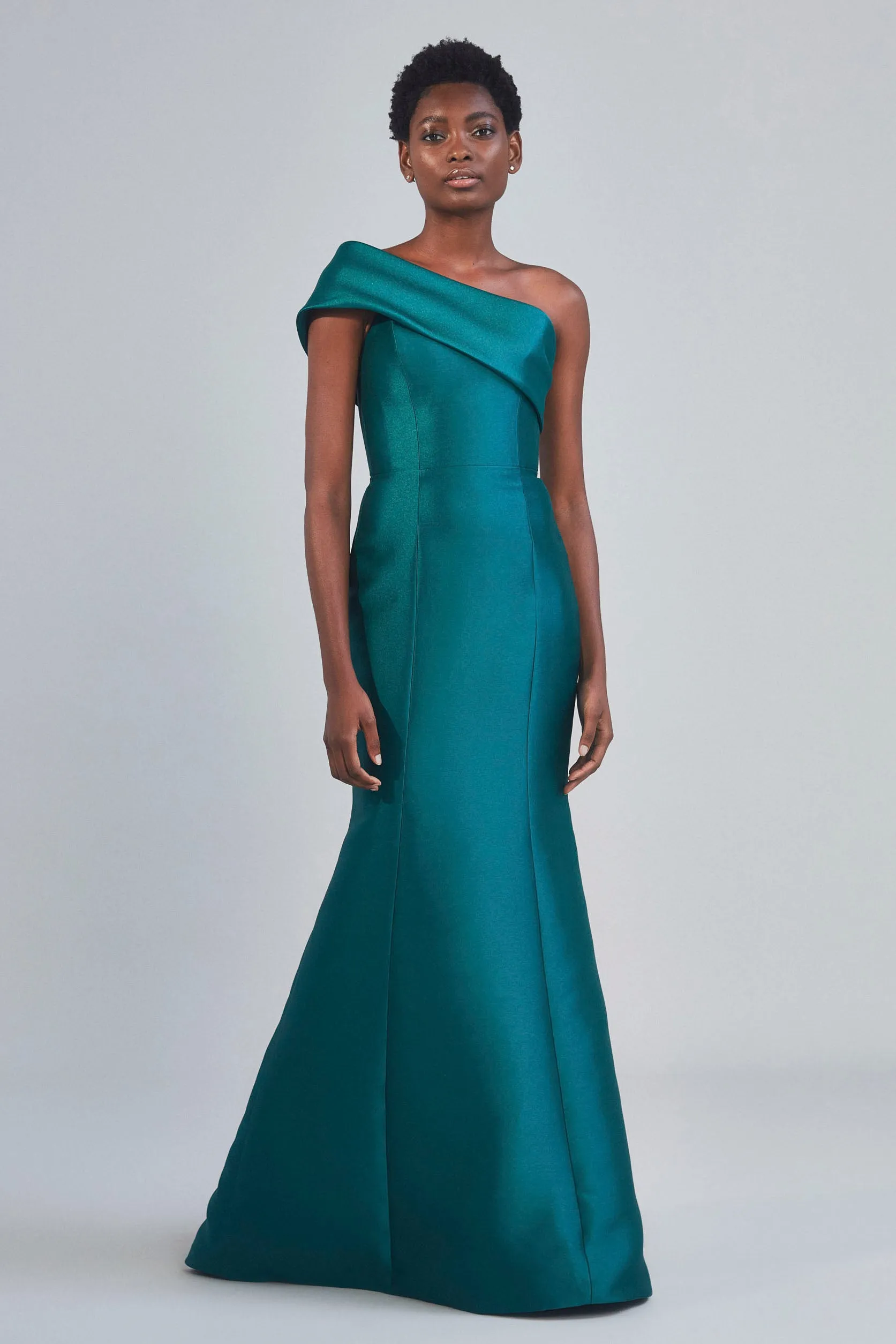 P402M - One Shoulder Fold Over Gown sold by Amsale product image thumbnail 3