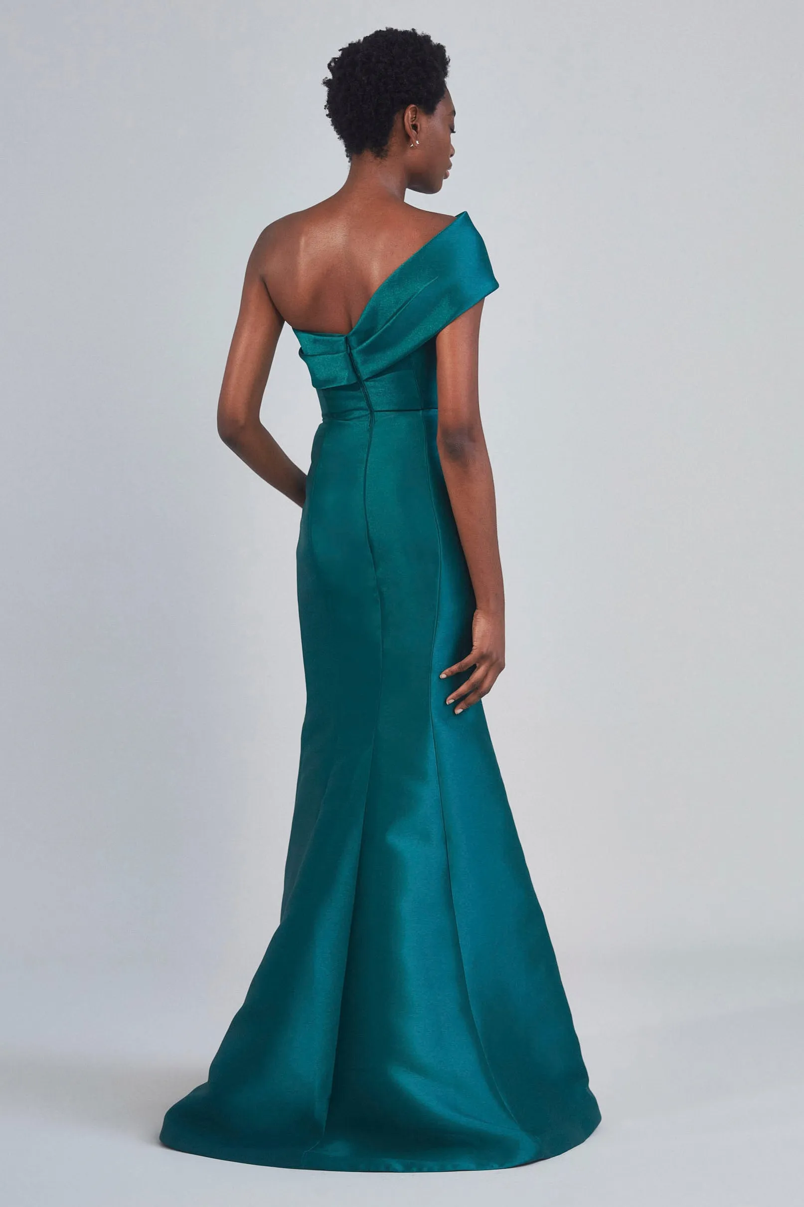 P402M - One Shoulder Fold Over Gown sold by Amsale product image thumbnail 4