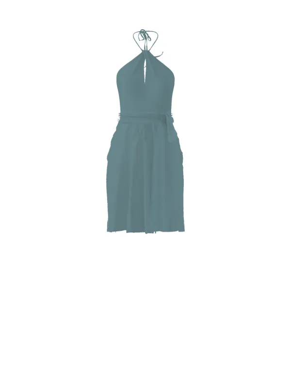 Bodice(Colby), Skirt(Carla),Belt(Sash), teal sold by Amsale