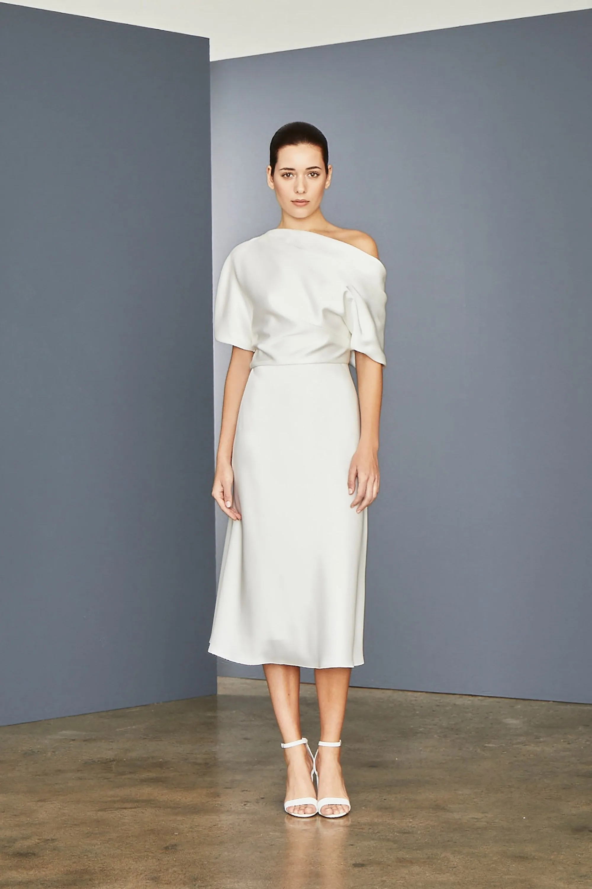 LW154 - Draped Bodice Dress sold by Amsale product image thumbnail 2