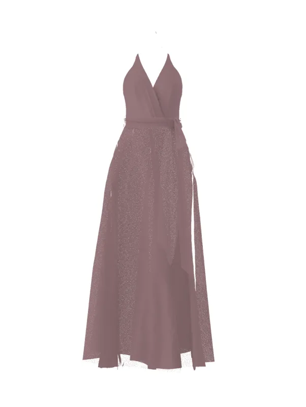 Bodice(Carmelle), Skirt(Cerisa),Belt(Sash), mauve sold by Amsale