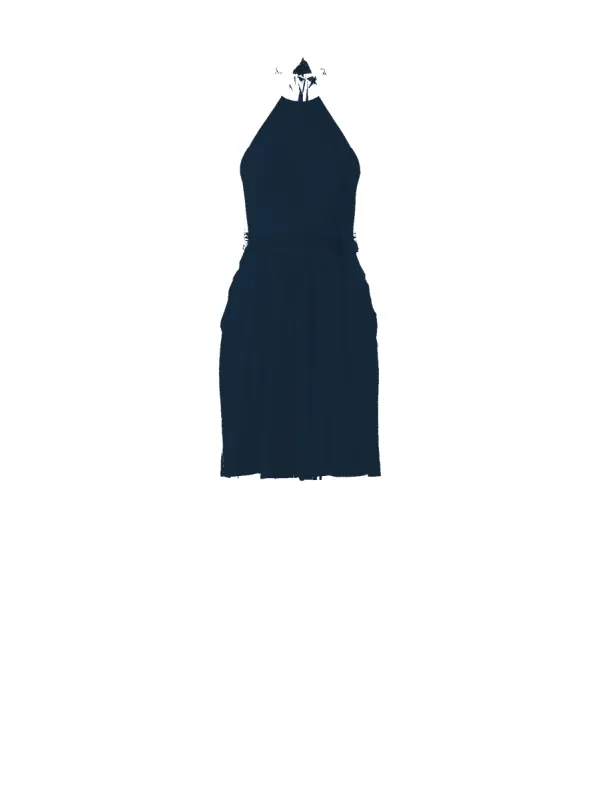 Bodice(Sophia), Skirt(Carla),Belt(Sash), navy sold by Amsale