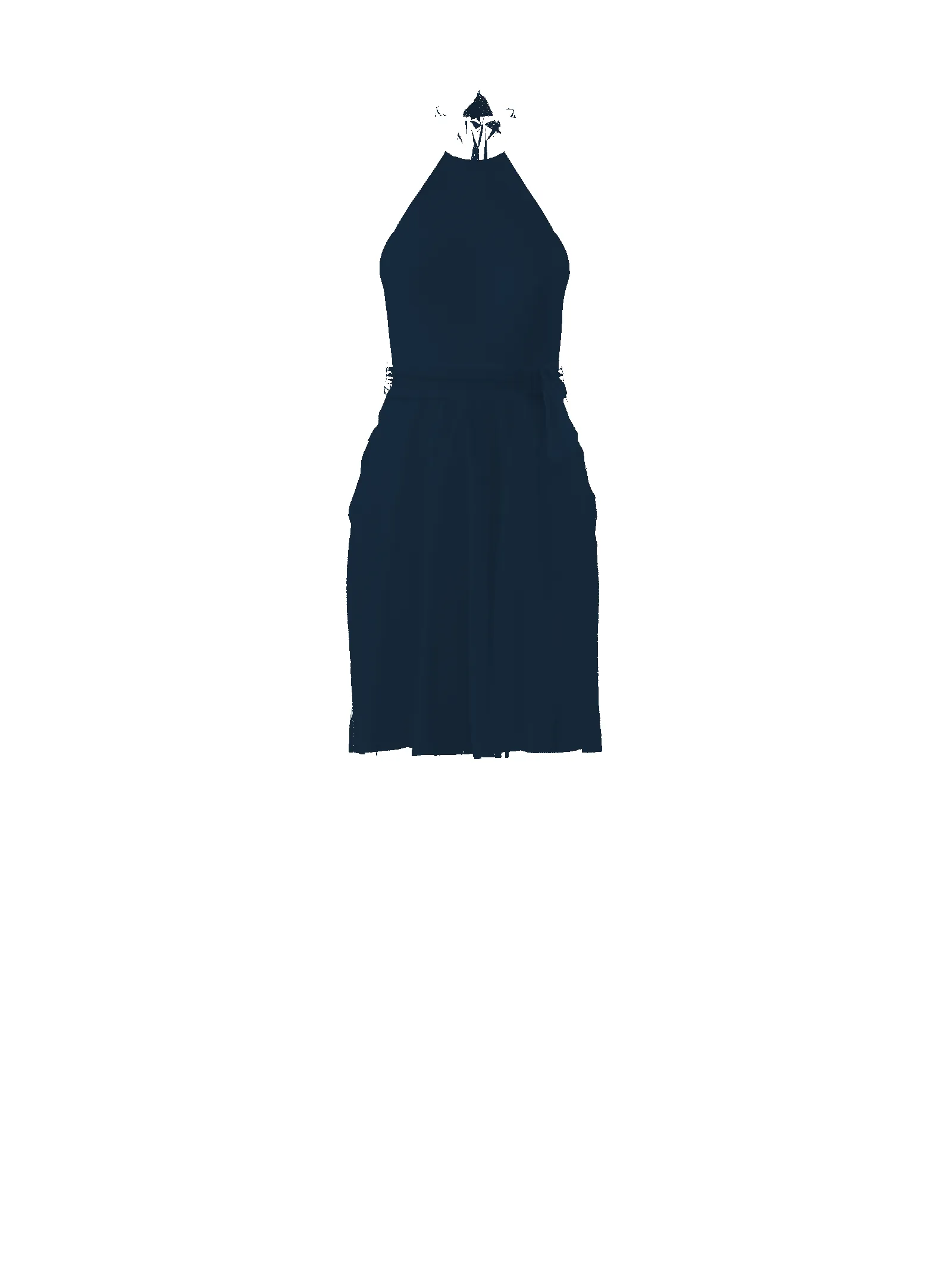 Bodice(Sophia), Skirt(Carla),Belt(Sash), navy sold by Amsale