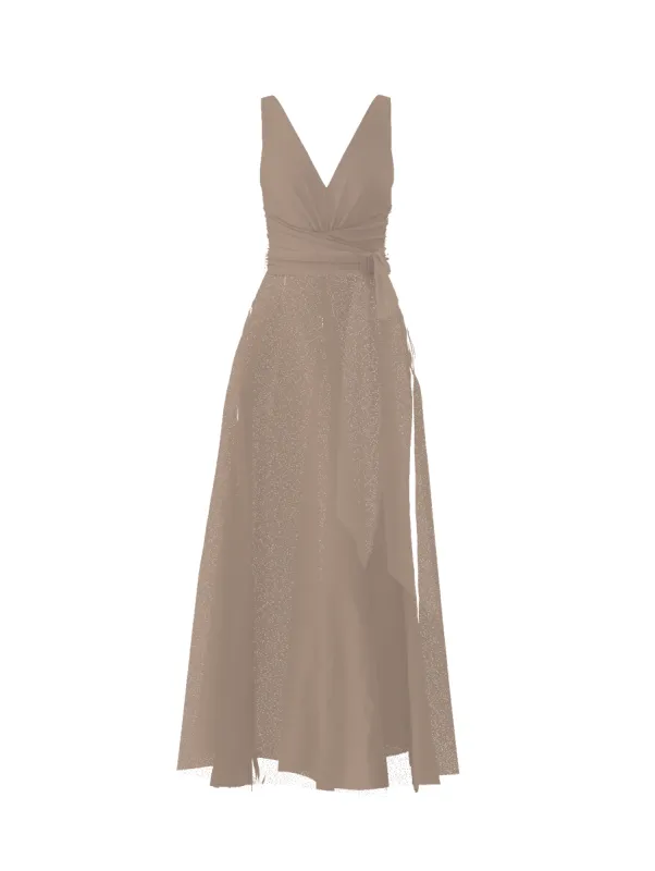 Bodice(Justine), Skirt(Cerisa),Belt(Sash), latte sold by Amsale