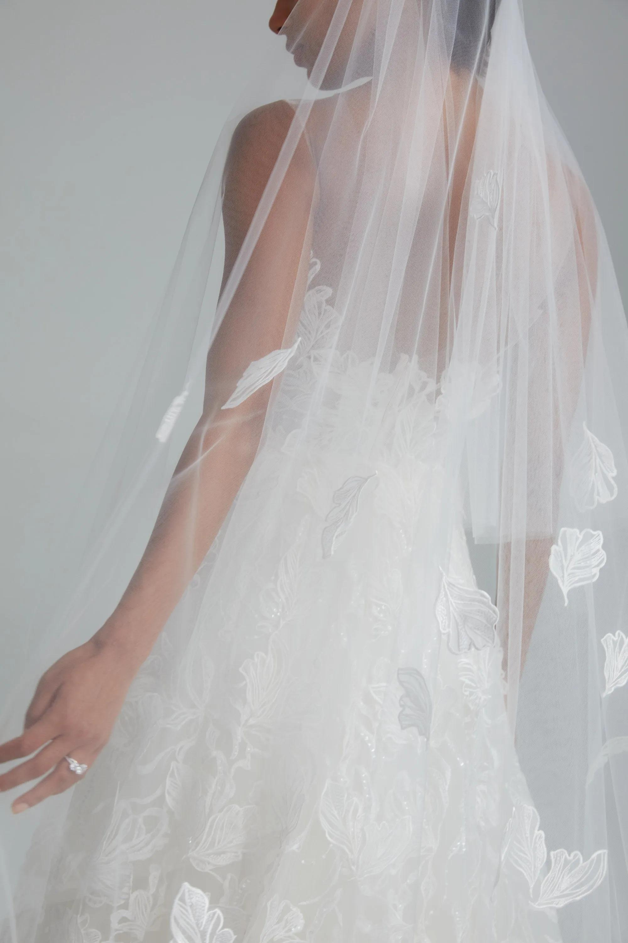 3D leaf cathedral veil sold by Amsale product image thumbnail 3