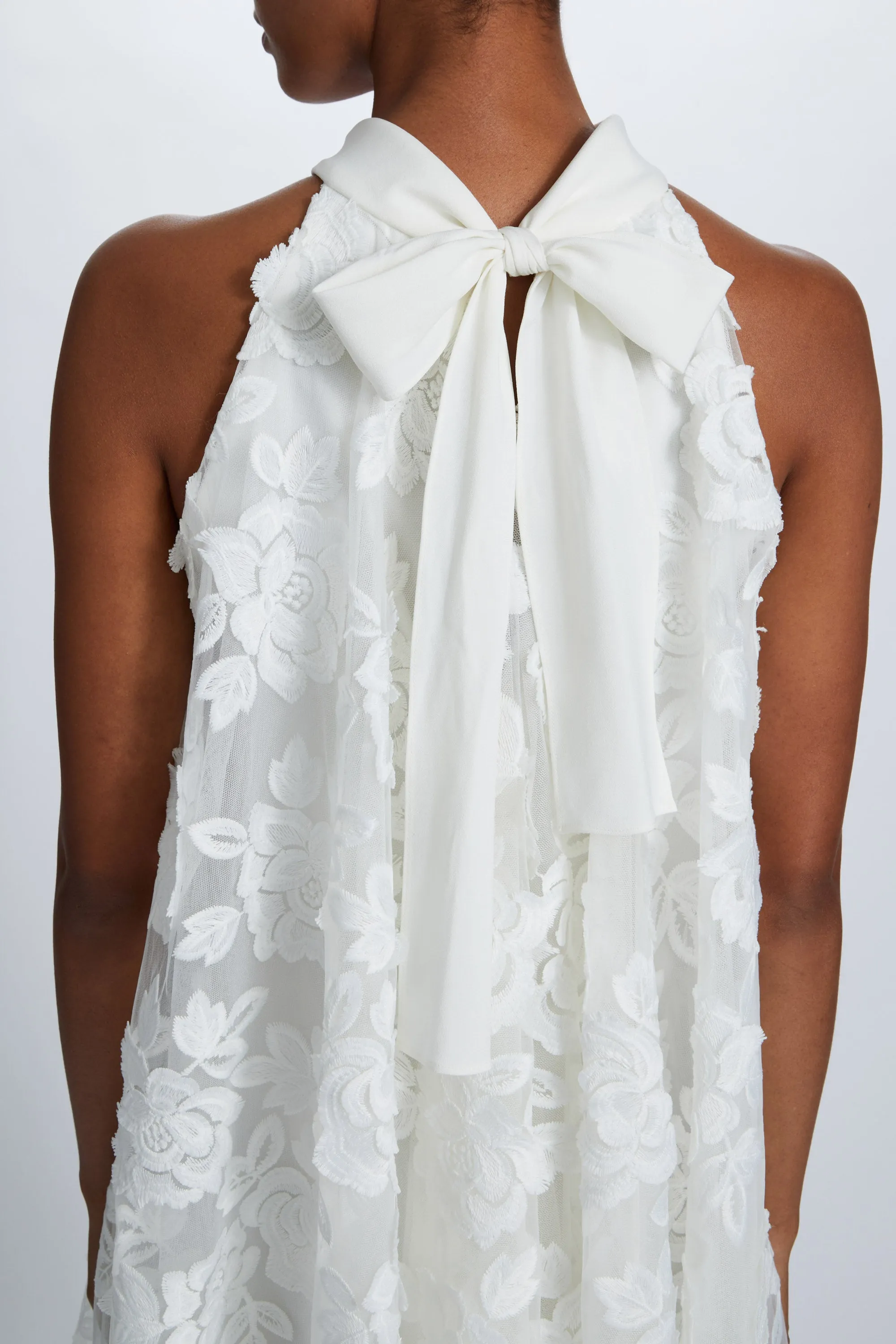 Guipure Lace Trapeze Dress sold by Amsale product image thumbnail 4