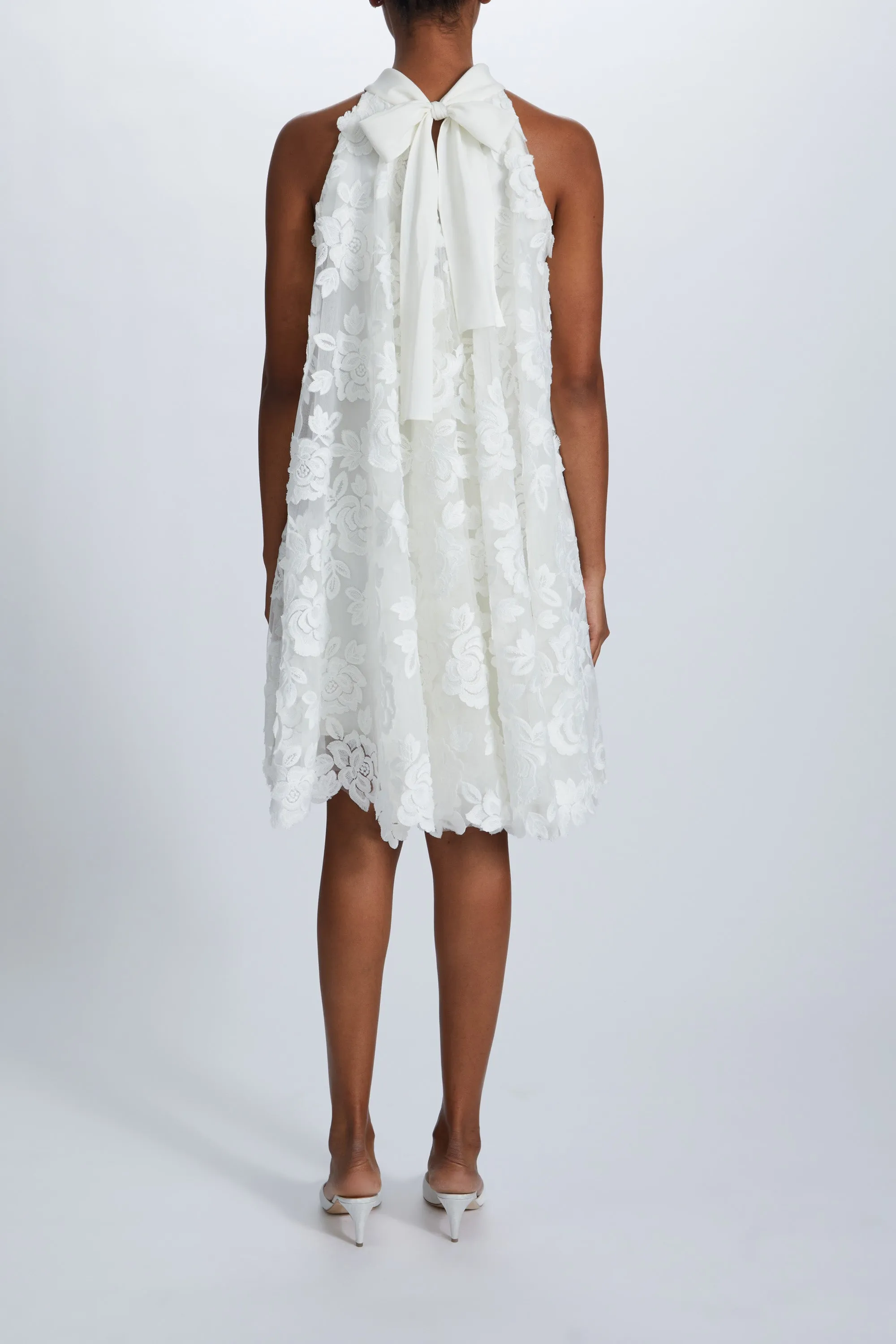 Guipure Lace Trapeze Dress sold by Amsale product image thumbnail 3