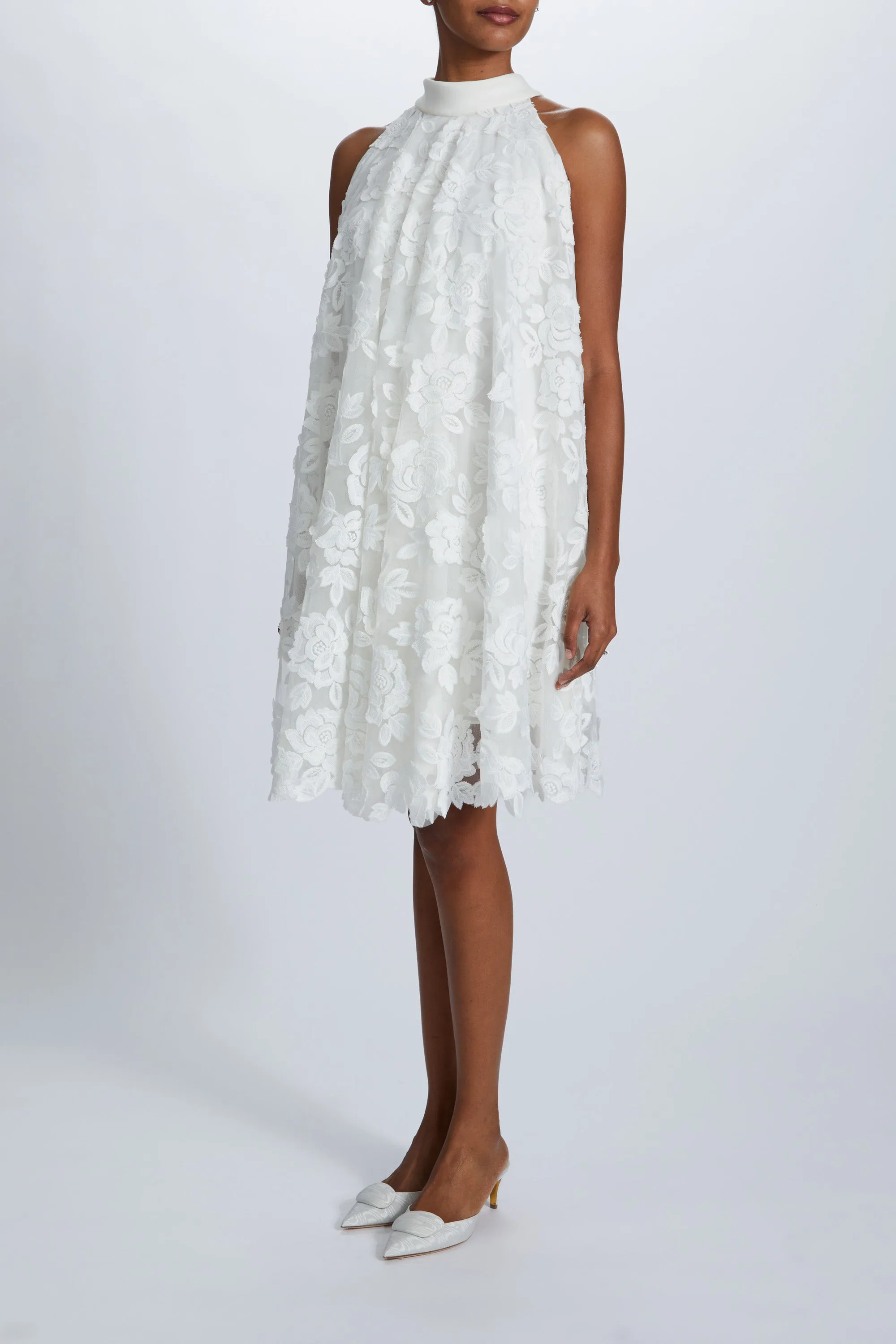 Guipure Lace Trapeze Dress sold by Amsale product image thumbnail 5