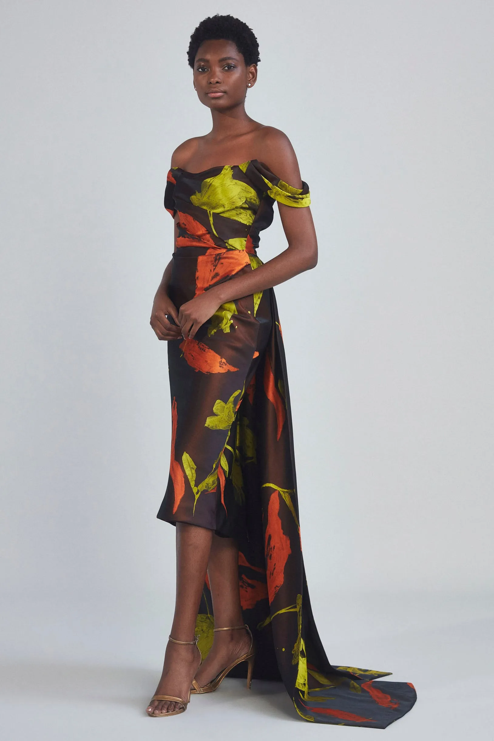 P408J - Tulip Jacquard Gown sold by Amsale product image thumbnail 3