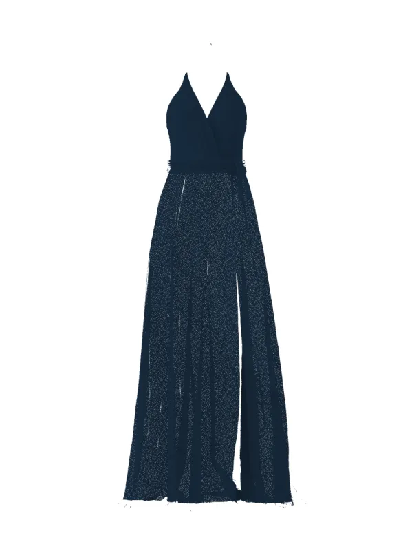 Bodice(Carmelle), Skirt(Arabella),Belt(Sash), navy sold by Amsale