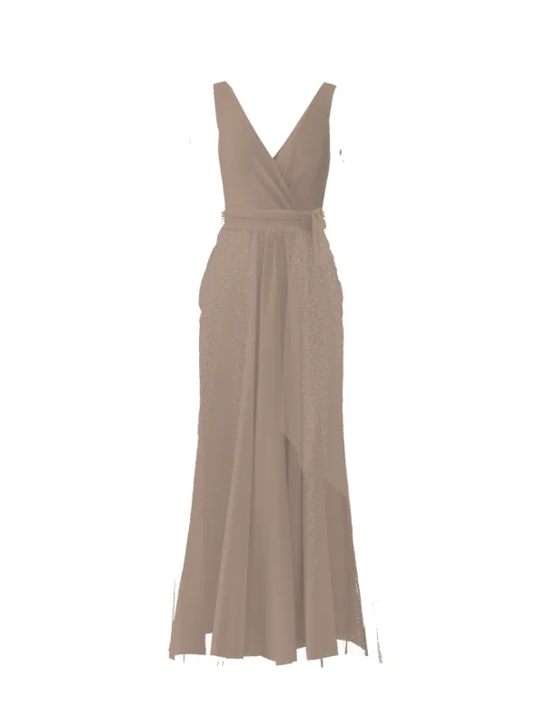 Bodice(Ava), Skirt(Justine),Belt(Sash), latte sold by Amsale