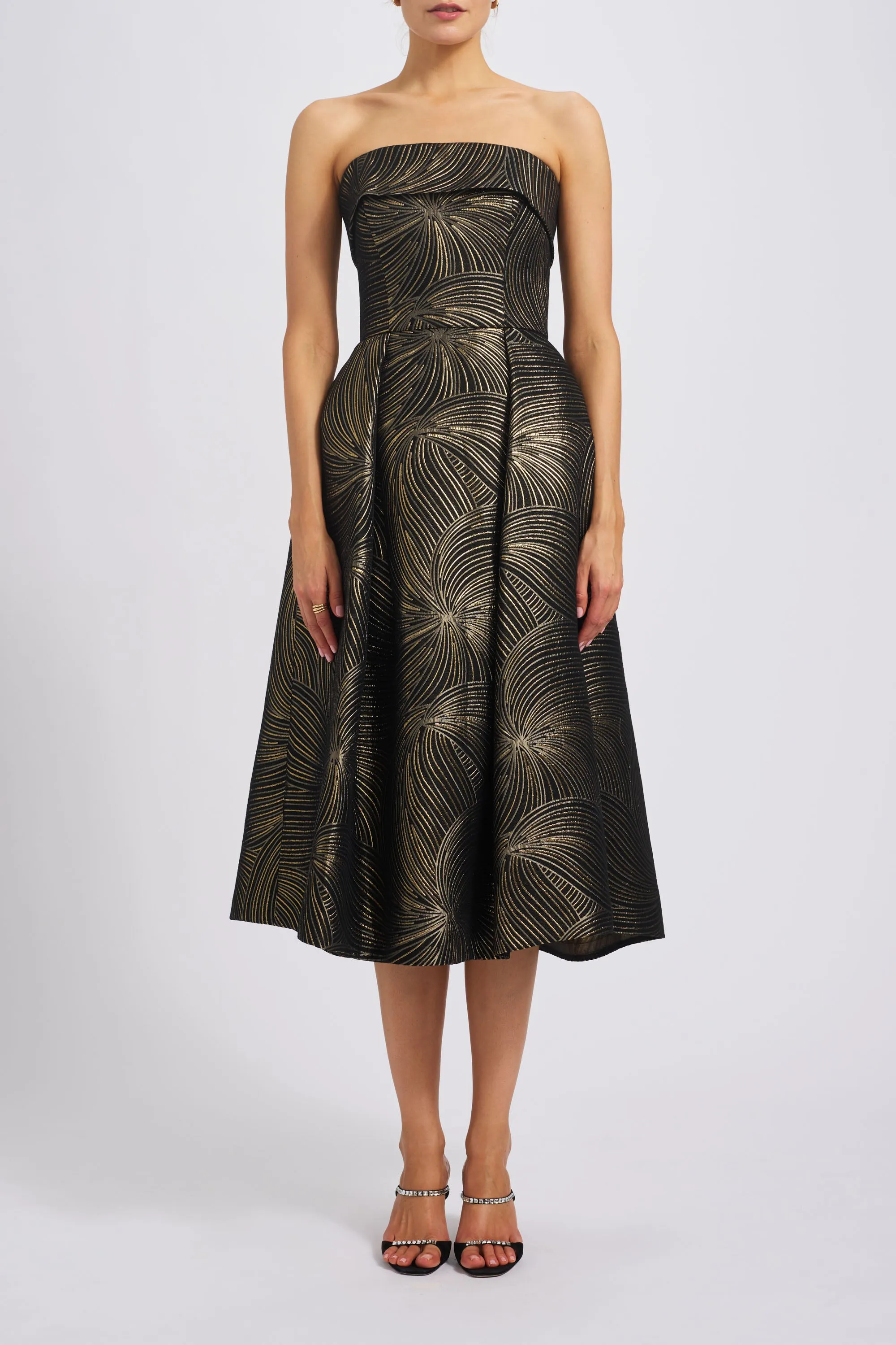 Metallic Jacquard Cocktail Dress sold by Amsale product image thumbnail 3