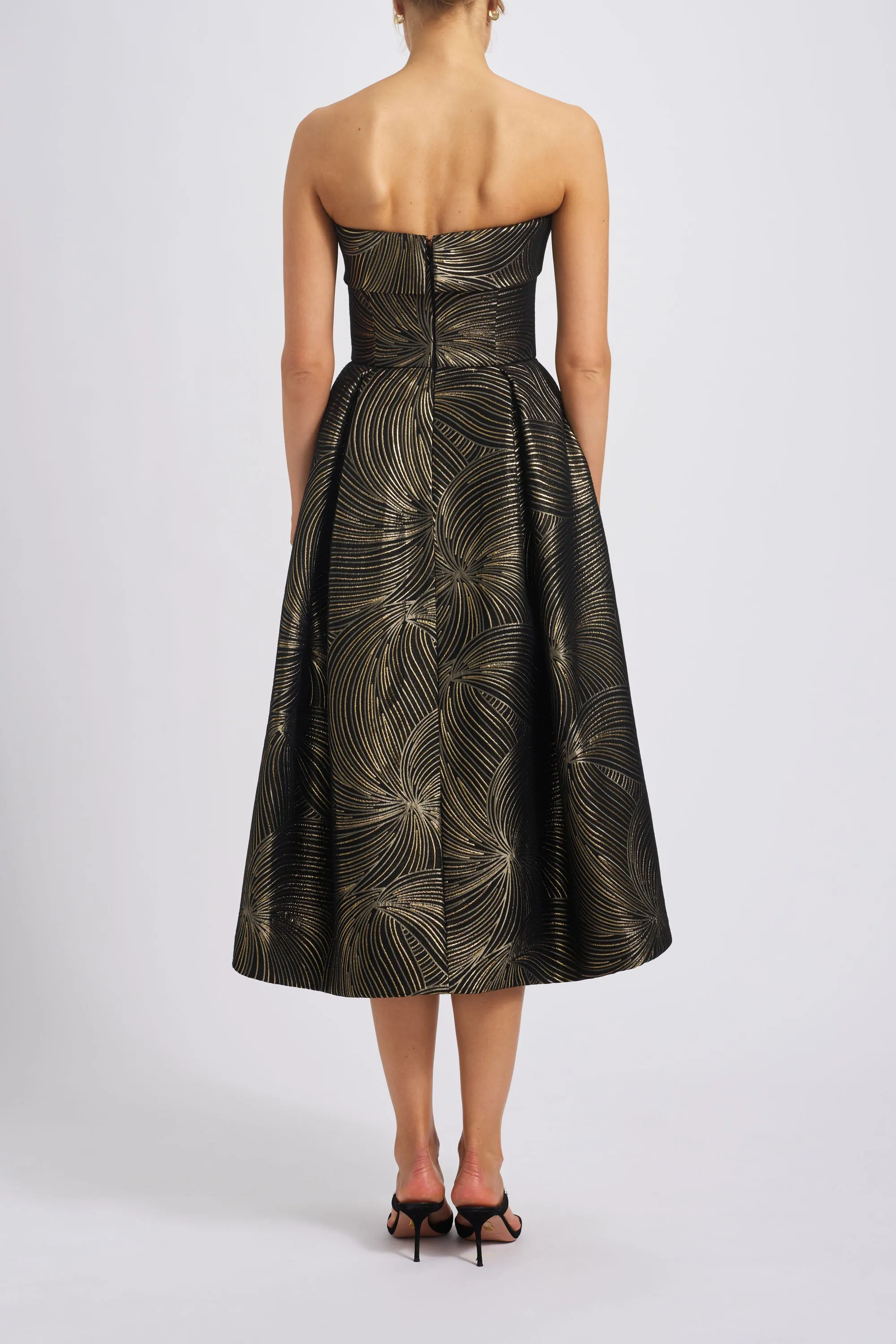 Metallic Jacquard Cocktail Dress sold by Amsale product image thumbnail 5